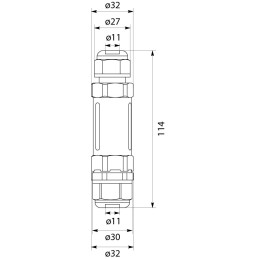 Złączka kablowa (5x2,5) 250VAC 16A IP68 SPN 525