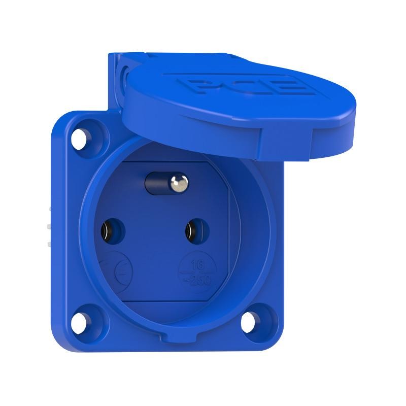 Gniazdo tablicowe 10/16A 2P+Z 230V niebieskie IP54 104‑0bs