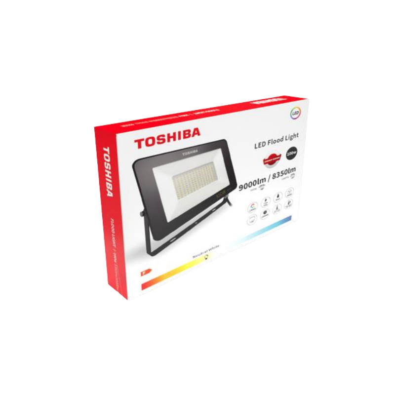 Naświetlacz TOSHIBA LED FLOOD LIGHT czarny IP65 100W 4000K