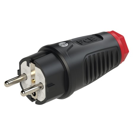 Wtyczka jednofazowa gumowa 10/16A 2P+Z uni-schuko  PCE Polska 0521-sr
