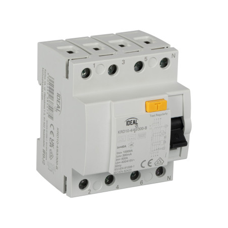 Wyłącznik różnicowoprądowy IDEAL TS 4P KRD10-4/40/300-B typ B 4P