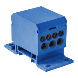 Blok rozdzielczy 1P 160A Al/Cu 2x2,5-50mm2 / 4x2,5-16mm2, 3x2,5-25mm2 600V niebieski E.4090/N