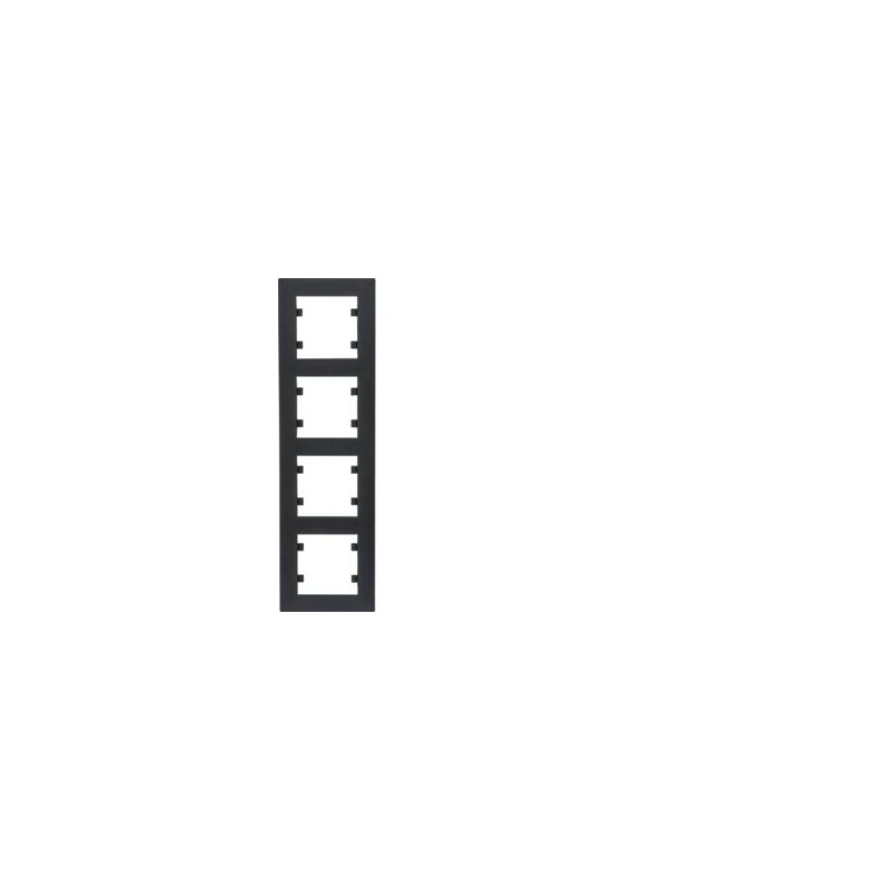 Ramka Lumina Intense 4-krotna pionowa czarna | HAGER POLO WL5643 | Elgra Bytom