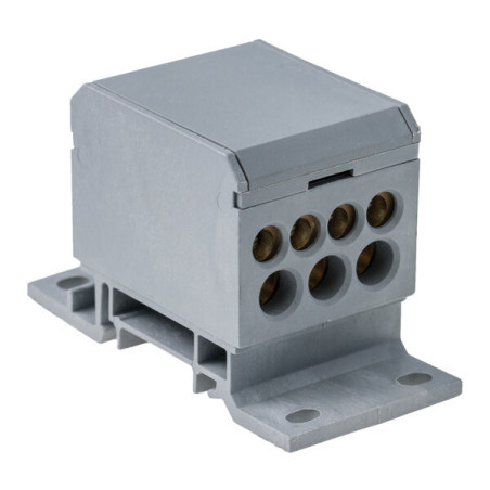 Blok rozdzielczy 1P 160A Al/Cu 2x2,5-50mm2 / 4x2,5-16mm2, 3x2,5-25mm2 600V szary E.4090/SZ