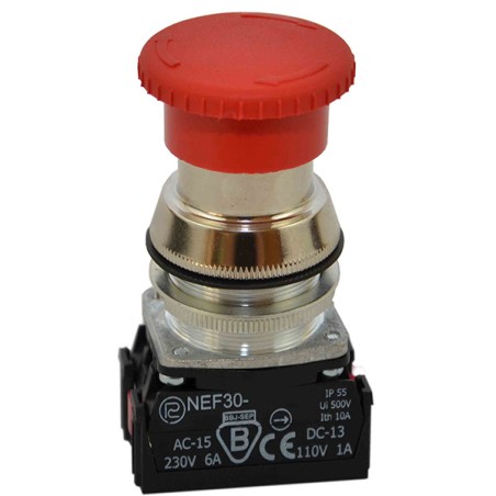 Przycisk awaryjny PROMET NEF30-DRp2Y czerwony | W0-NEF30-DRP 2Y C