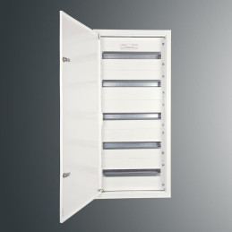 Rozdzielnica p/t modułowa RW 22NN 5x20S 952x423x175  szyna TSH35  zamek patent.9081 IP30 RAL9003