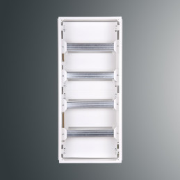 Rozdzielnica p/t modułowa RW 16NN 4x12S 672x288x130  szyna TSH35  zamek patent.9081 IP30 RAL9003