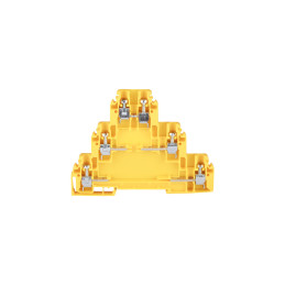 Złączka szynowa 6-przewodowa 3-piętrowa 4mm2 żółta ZG-G/34 A03-3001