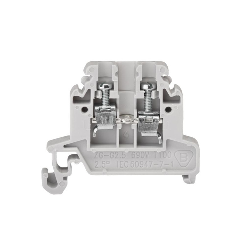 Złączka szynowa 2-przewodowa 2,5 mm2 szary ZG-G2,5 A11-8108
