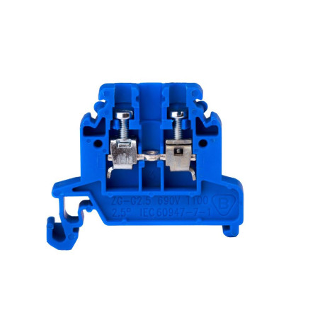 Złączka szynowa 2‑przewodowa 2,5mm2 niebieski ZG-G2,5 A11-8106
