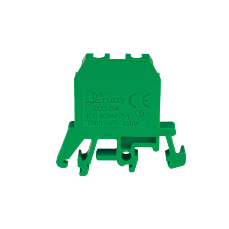Złączka szynowa 2‑przewodowa 4 mm2 zielony ZUG-G4 A11-0105