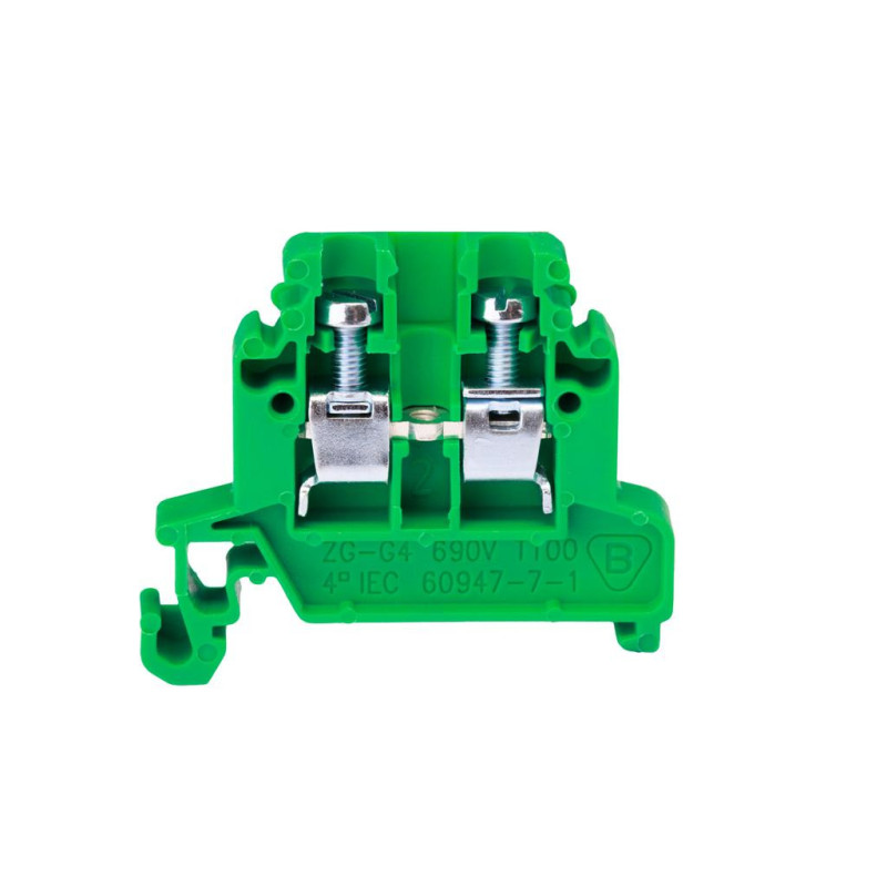 Złączka szynowa 2‑przewodowa 4mm2 zielony ZG-G4 A11-8205