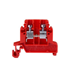 Złączka szynowa 2-przewodowa 4 mm2 czerwony ZG-G4 A11-8207