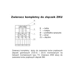 Zwieracz gwintowy 5-torowy do złączek serii ZUG-G i ZG-G 10mm2 ZKU-10/5 opak=5 szt. A42-0C14