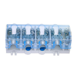 Odgałęźnik instalacyjny 4P OBL 35/25-4 4x35mm2/10x25mm2 szaro-niebieski A13-6248
