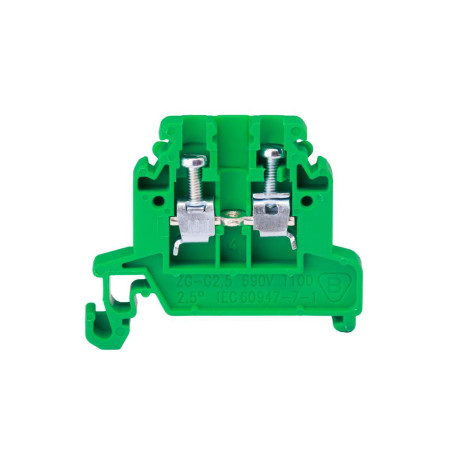 Złączka szynowa 2‑przewodowa 2,5mm2 zielony ZG-G2,5 A11-8105