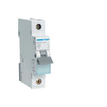 MCB Wyłącznik nadprądowy Icn 6000A 1P C 20A