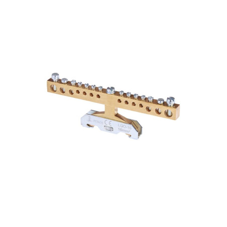 Listwa zaciskowa ochronna 14‑torowa 8x4mm2, 2x6mm2, 2x10mm2, 2x16mm2 mocowanie na szynę TS35 LGO-16 A14-4200