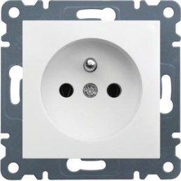 lumina Gniazdo zasilające z uziemieniem, 16A/250VAC, biały WL1020
