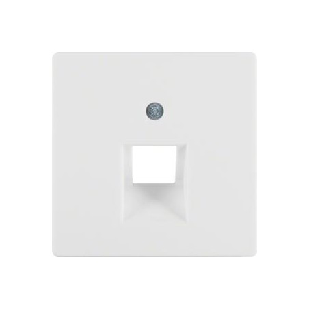 Q.x Płytka czołowa do gniazda przyłącz. UAE 1-kr komp./tel. biały, aks
