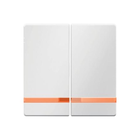 Q.x Klawisze z pomarańczową soczewką łącz. 2-kl., biały, aks