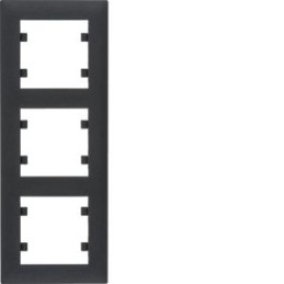 Ramka 3-krotna pionowa czarna Lumina Intense WL5633 Hager