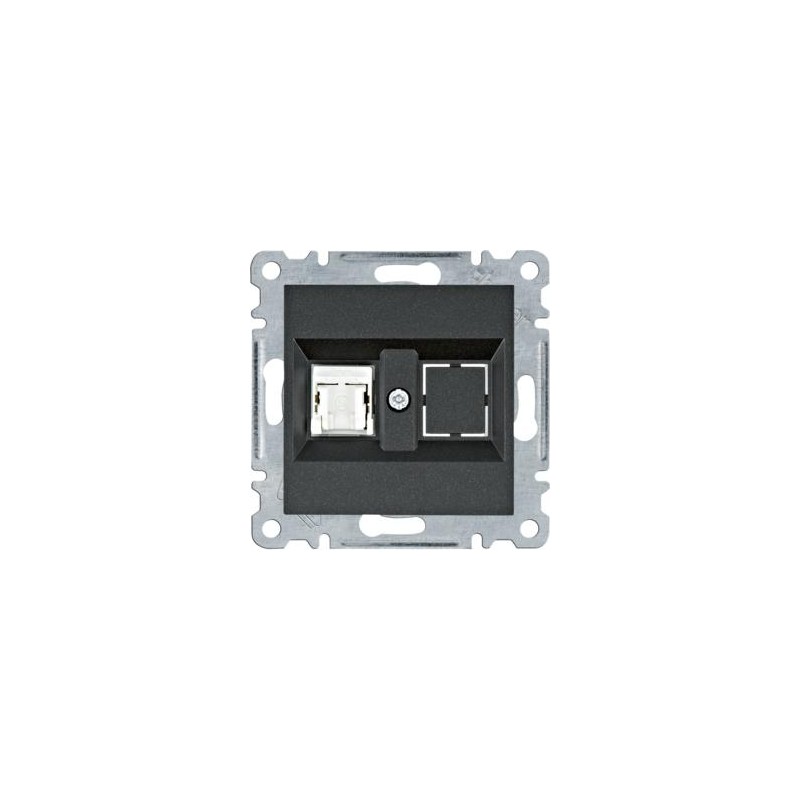 Gniazdo komputerowe pojedyncze czarne RJ45 kat.5e UTP Lumina WL2113