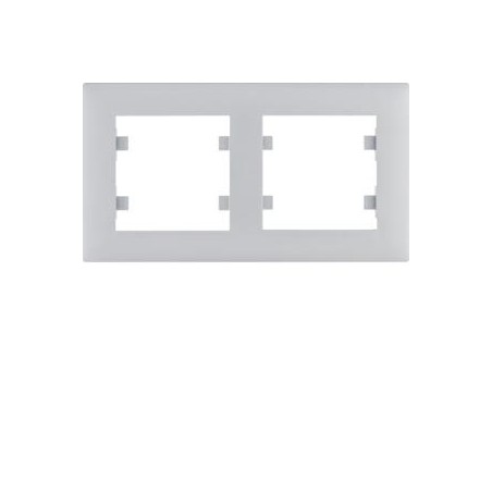 Ramka 2-krotna pozioma srebrna Lumina Intense WL5722 Hager